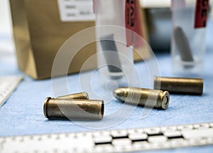 Criminalistic Laboratory, Bullet shell analysis, rule of ballistic measurement