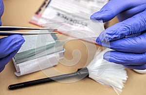 Criminalistic Laboratory, hair analysis photo