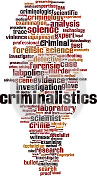 Criminalistics word cloud