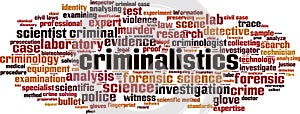 Criminalistics word cloud