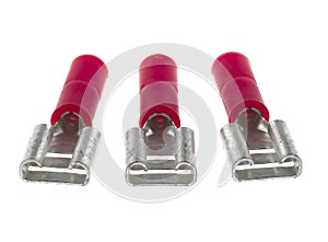 Crimp receptacle terminals, insulated, red