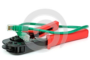 Crimping cutting tool and green