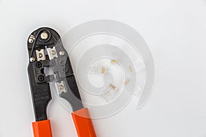 Crimping RJ45 LAN cable