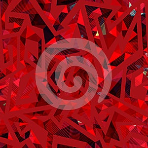 Crimson color geometric seamless pattern