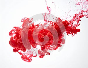 Crimson Ink Cloud in Water