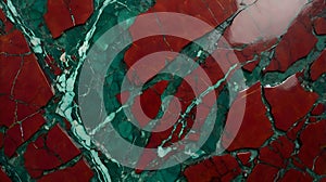 Crimson Marble with Turquoise Veins, Elegant Stone Texture