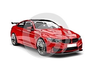 Crimson red modern sport racing car