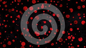 Crimson Spots on Black Background, abstract illustration