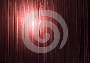 Crimson theatrical backdrop