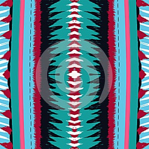 Crimson Tribal Vector Seamless Pattern. Gloss