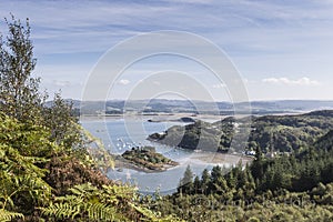 Crinan Harbour in West Argyll in Scotland.