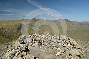 Crinkle Crags from summit of Pike of Blisco, Lake District
