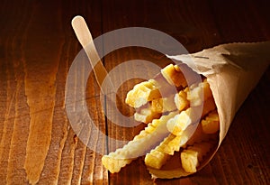 Crinkle cut golden french fries