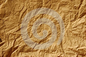Crinkled brown paper