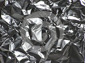 Crinkled tinfoil