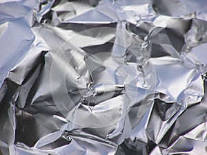 Crinkled tinfoil