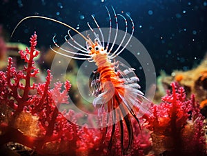Crinoid Shrimp  Made With Generative AI illustration