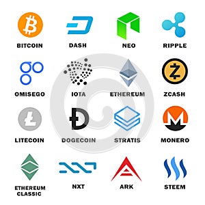 Criptocurrency icon set