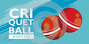 Criquet balls sport equipment icons photo