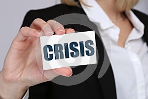 Crisis financial banking management depts business concept