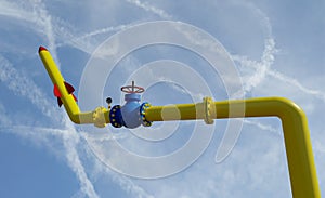 Crisis, gas pipe being turned into weapons, the concept of a threat to Europe's energy security, 3d illustration