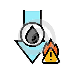 crisis oil industry color icon vector illustration