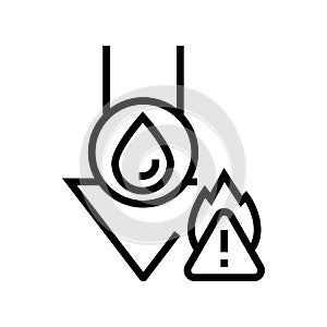 crisis oil industry line icon vector illustration