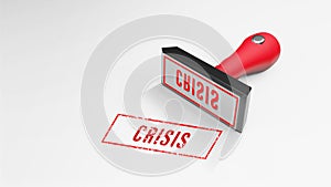 CRISIS rubber Stamp 3D rendering