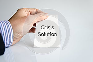 Crisis solution text concept