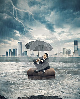 Crisis storm in business