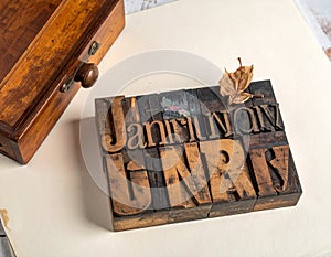 Crisp Beginnings- January Letterpress Print