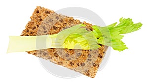 Crisp Bread With Celery Low Calorie Diet Food