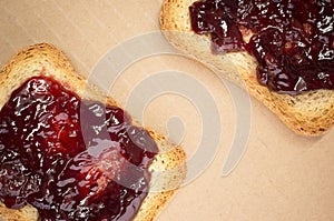 crisp bread with jam