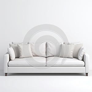 Crisp And Clean White Couch With Comfycore Appeal photo