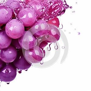 Crisp Delights Grape Glistening with Freshness and Water Droplets. Generative AI