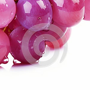 Crisp Delights Grape Glistening with Freshness and Water Droplets. Generative AI