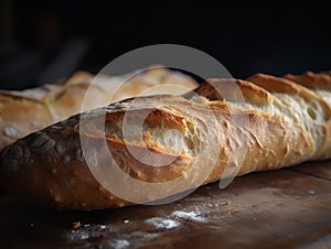 The Crisp Detail of a Freshly Baked Baguette