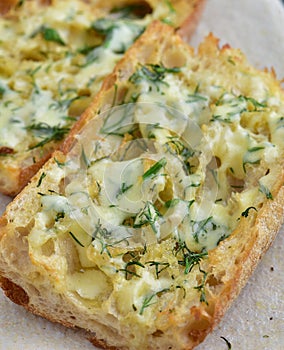 Crisp Italian cheesy Garlic bread