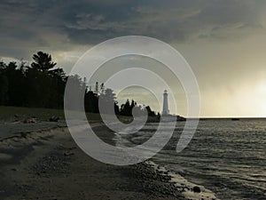 Crisp Point Lighthouse Before the Storm