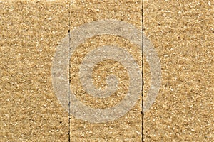 Crisp rye bran bread texture