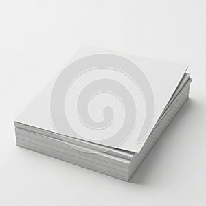 Crisp white paper stack on pristine background