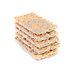 Crispbread isolated on white