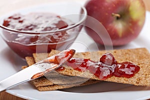 Crispbread with jam