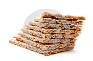 Crispbread slices pile