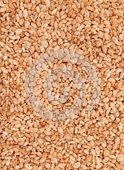 Crisped rice breakfast cereal background