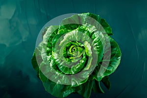 Crisphead, or iceberg lettuce isolated on white background. Fresh green salad leaves from garden photo