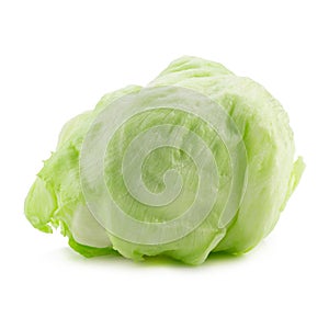 Crisphead lettuce isolated on the white background. photo