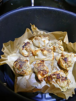 Crisping dim sum shumai in an air fryer