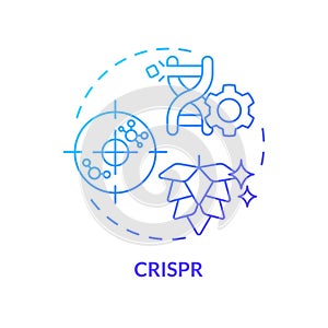 CRISPR blue gradient concept icon