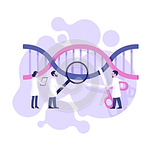 CRISPR Cas9 and group of scientists photo